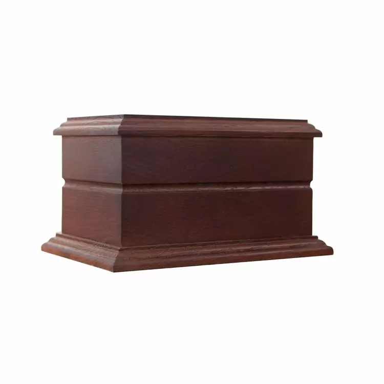 Dark Mahogany Wooden Casket for Dogs